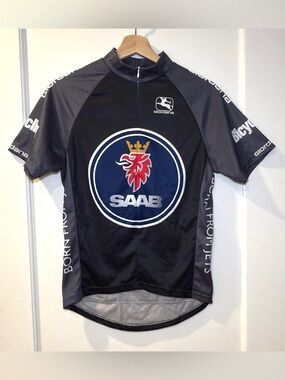 Vintage Giordana SAAB "Born From Jets" Cycling Jersey - Made in Italy - Size M